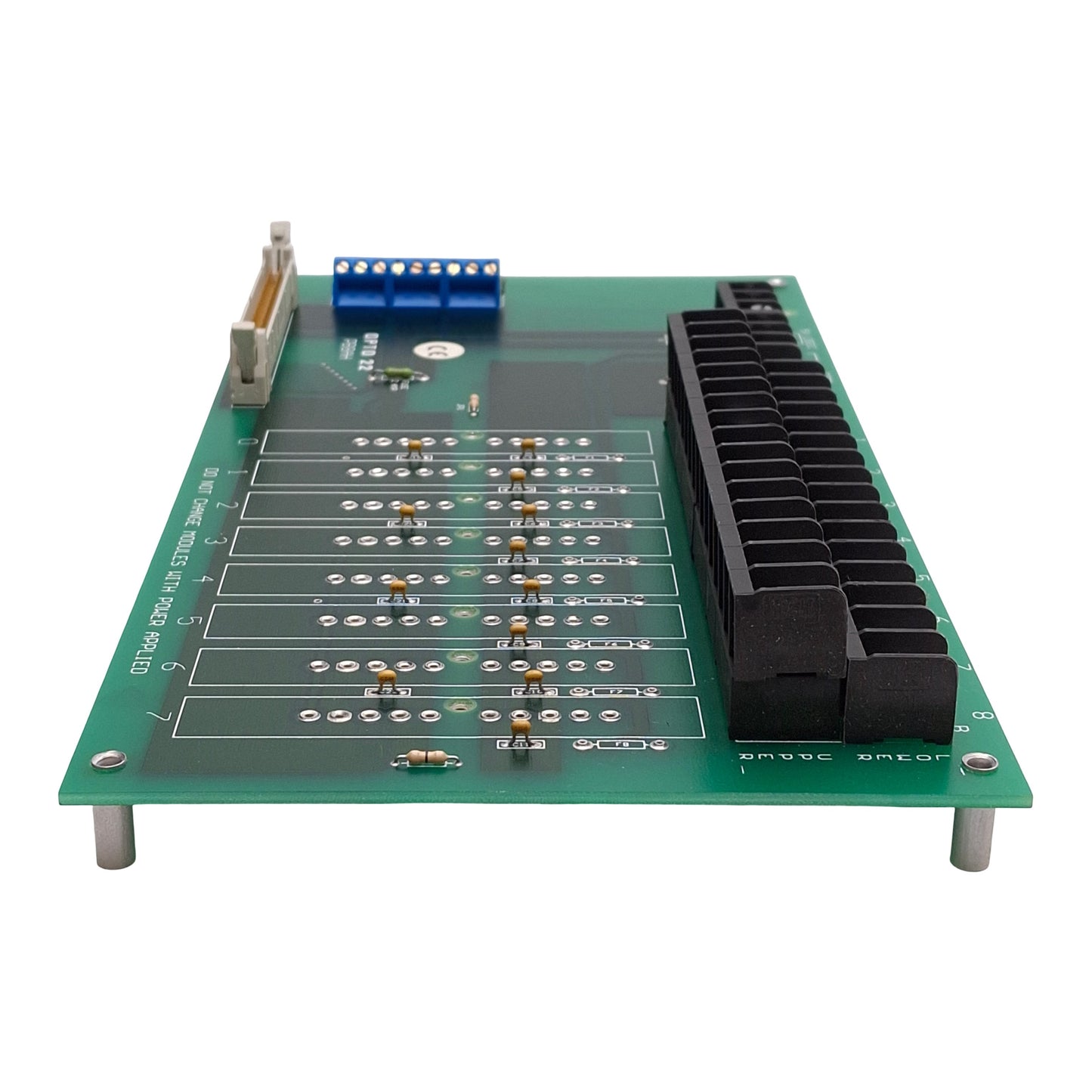 Used Opto 22 PB8AH G1 Analog Relay Mounting Rack, 8-Channel, 50-Pin IDC Header