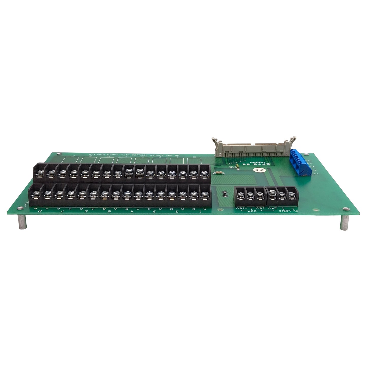 Used Opto 22 PB8AH G1 Analog Relay Mounting Rack, 8-Channel, 50-Pin IDC Header