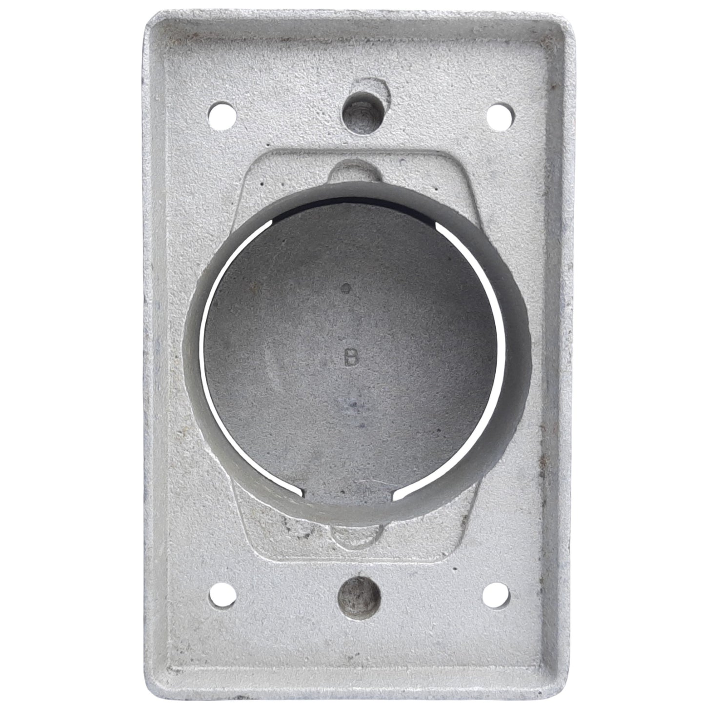 Used Hubbell HBL7382 Twist-Lock Receptacle Plate, Cast Aluminum w/ Lift Cover, 50 A