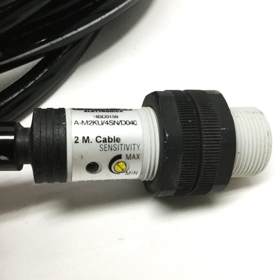 Used Saiet A-M2KU/4SN/D040 Diffuse Proximity Photo Sensor 10-40VDC, M18, NPN, 400mm