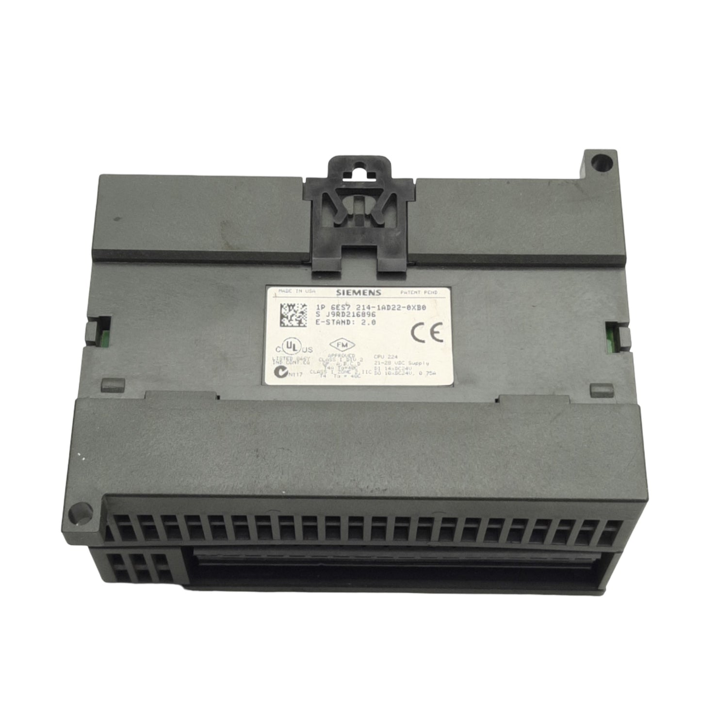 Used Siemens 6ES7 214-1AD22-0XB0 PLC Controller Processor 24VDC Analog IN: 28 OUT: 7