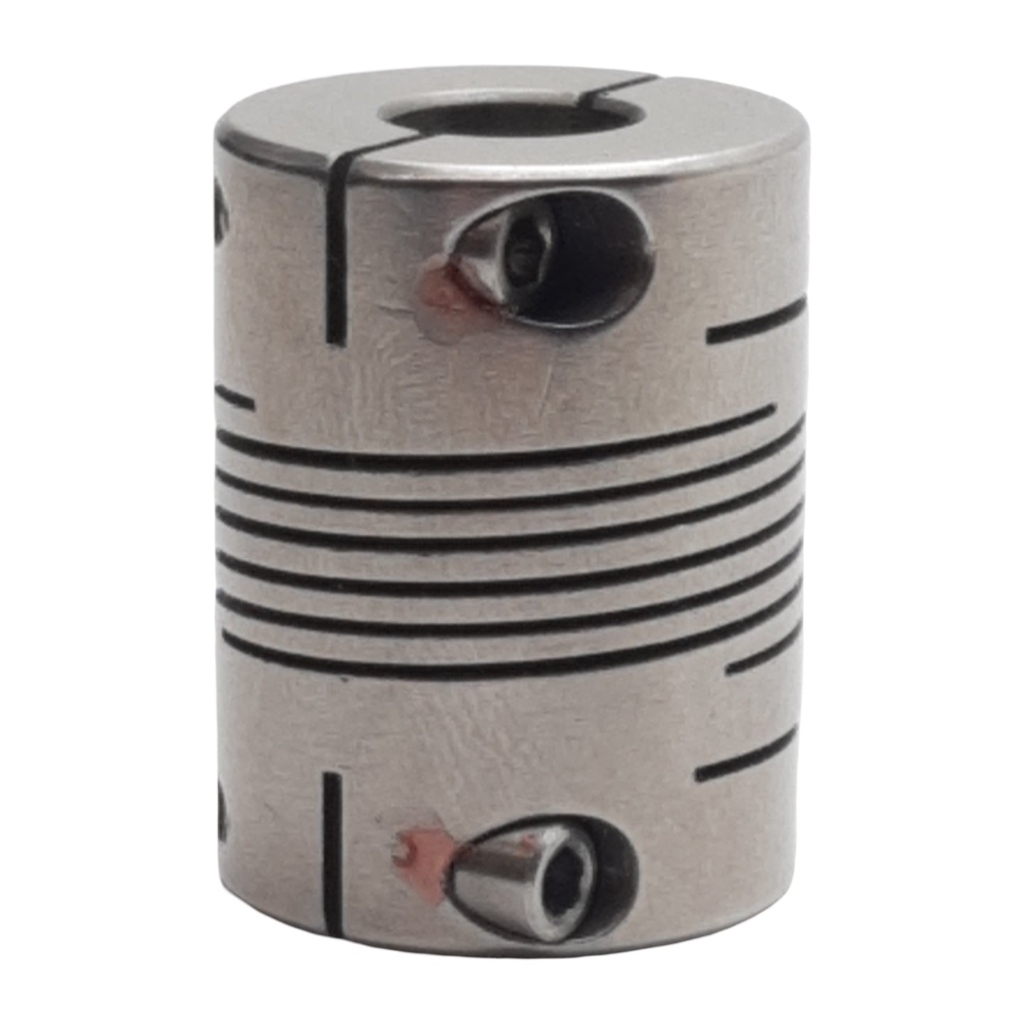 Used Stainless Steel Shaft Coupling, ø8mm x ø5mm Bore, 25.4mm Length, ø19mm OD