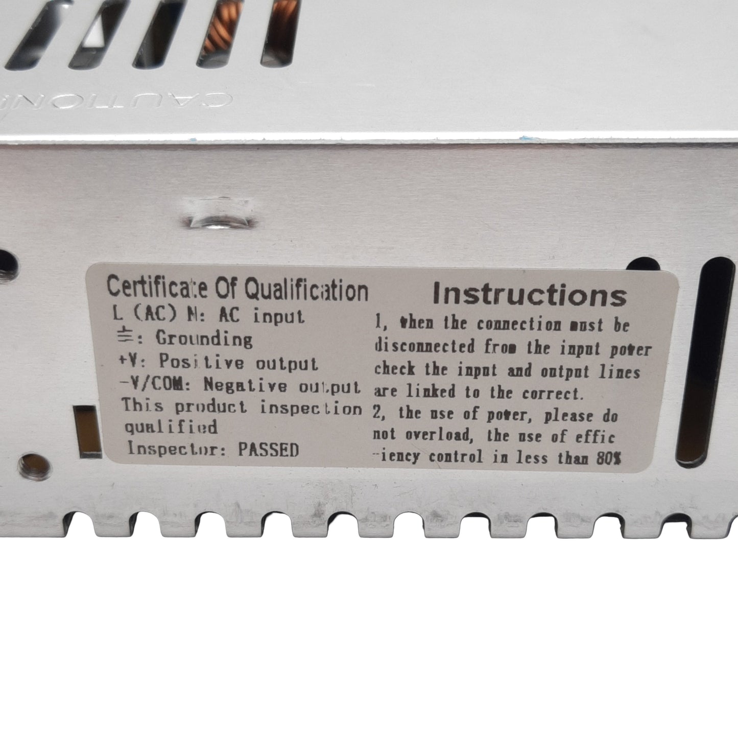 Used LED S-480-24 Switching Power Supply, 110-220VAC In, 20A 24VDC 480W Out