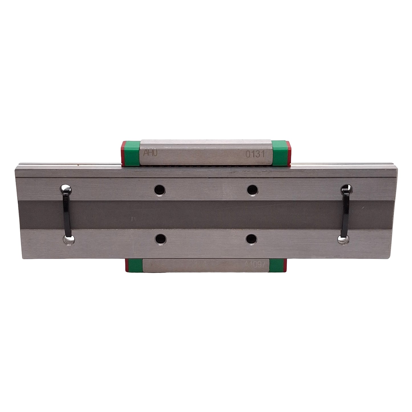 Used Hiwin MGW15H Linear Guide Assembly, 161mm Rail, 73.8x60mm Carriage, 8.93kN Load
