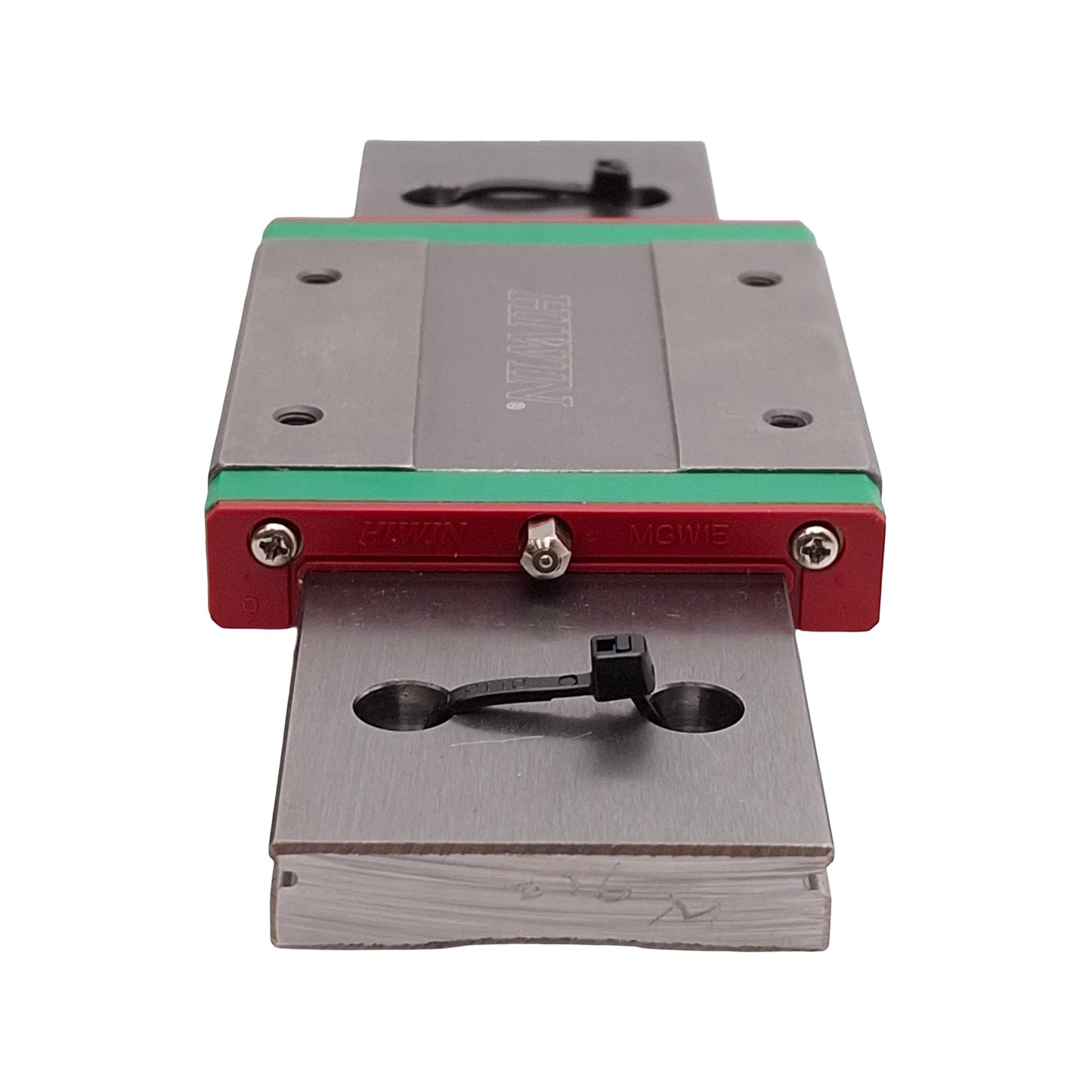 Used Hiwin MGW15H Linear Guide Assembly, 161mm Rail, 73.8x60mm Carriage, 8.93kN Load