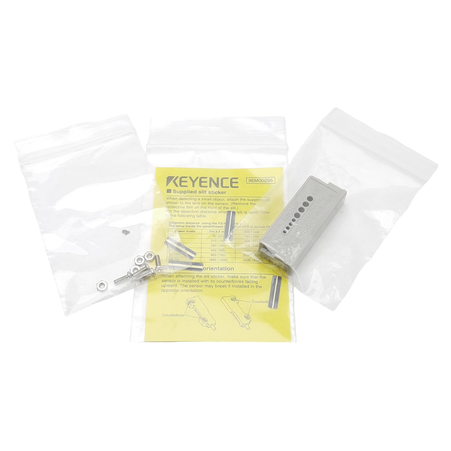 New Keyence FU-E11 Transmissive Fiber Unit, Area Thrubeam, 11 x 2mm, ø2.2mm, 2m