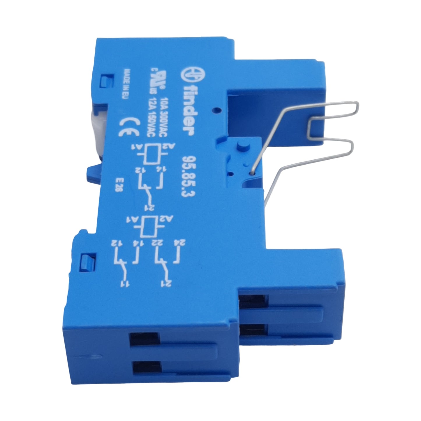 Used Lot of 5 Finder 95.85.3 Screw Terminal Socket, 10A 300VAC, DIN Rail, Series 40