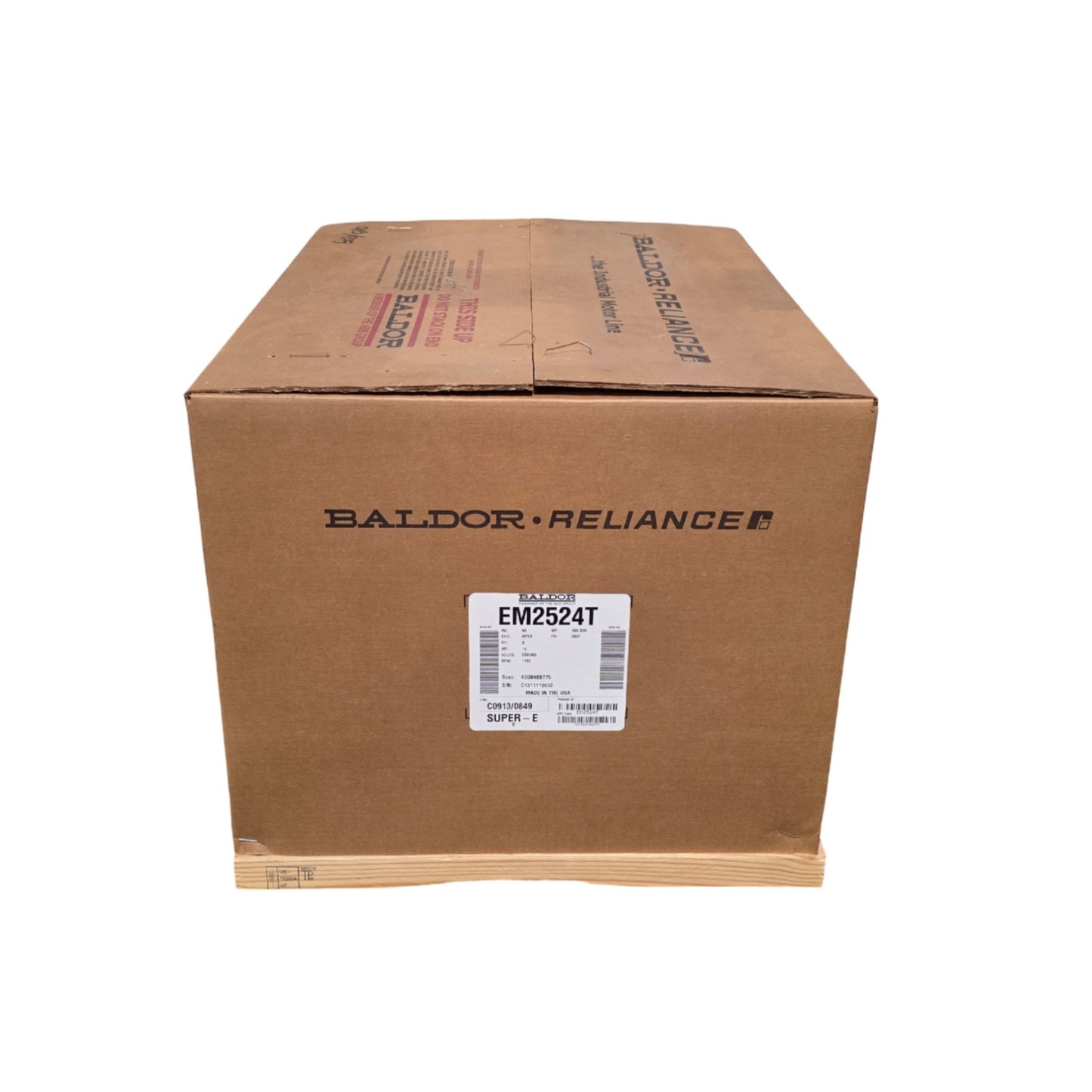 New Baldor EM2524T AC Motor 15HP, 1200RPM, 284T, 208-230/460VAC 3-Ph 42/20.5A