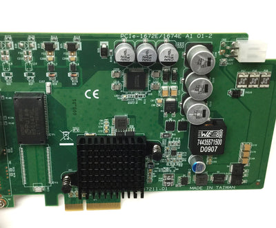 Used Advantech PCIE-1672E 2-Port Video Capture Grabber Card Gigabit Ethernet PoE RJ45