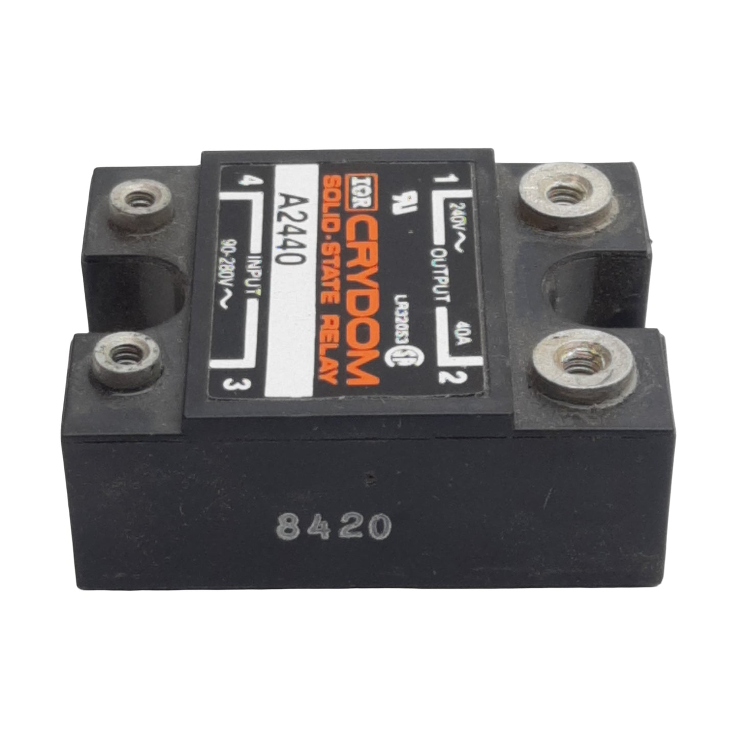 New Crydom A2440 Solid-State Relay, SPST-NO, 90-280VAC In, 40A 240VAC Out