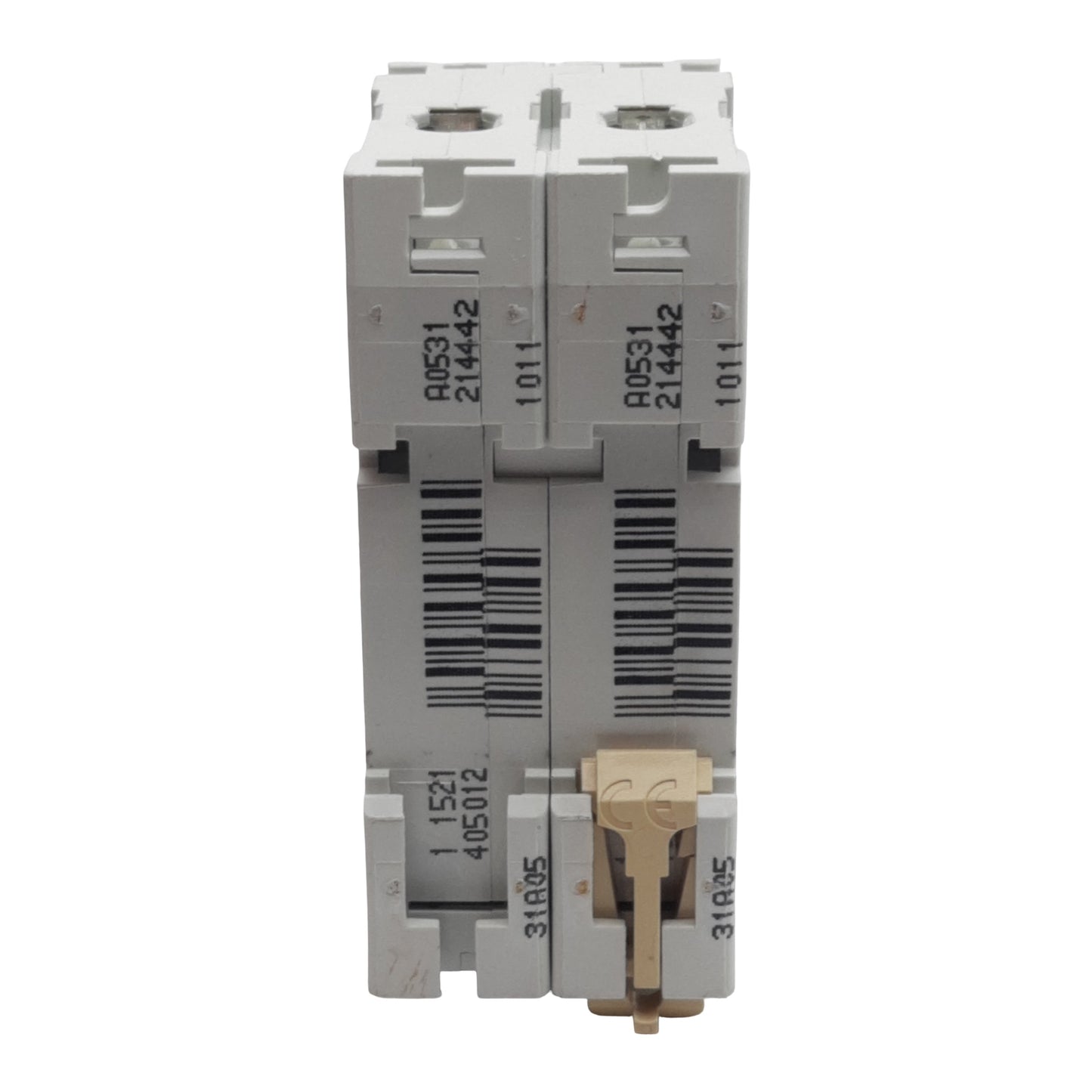 Used Merlin Gerin 24442 Circuit Breaker, 2-Pole, 1A 480Y/277VAC, C-Curve, DIN Rail