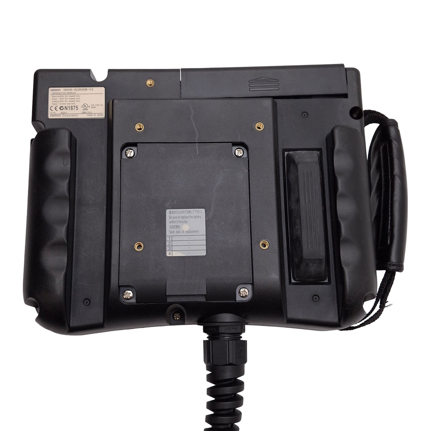 Used Omron NSH5-SQR00B-V2 Handheld Programmable Terminal, 5.7in STN 320x240, 24VDC