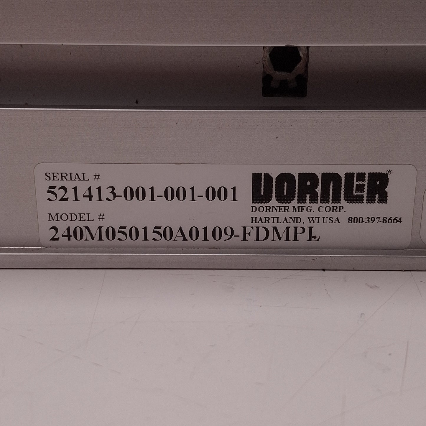 For parts or not working Dorner 240M05150A0109-FDMPL Belt Conveyor, 2200 Series, 5in x 18in *For Parts*