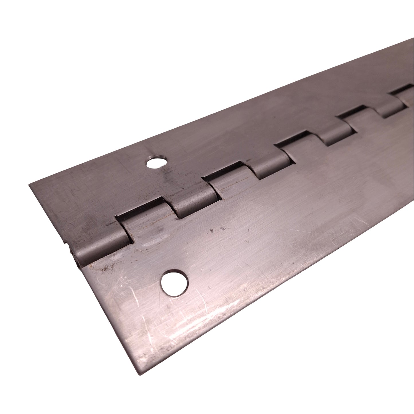 Used Stainless Steel Piano Hinge, 31" Long x 3" Wide, ø0.25" Holes, 9.625" Spacing