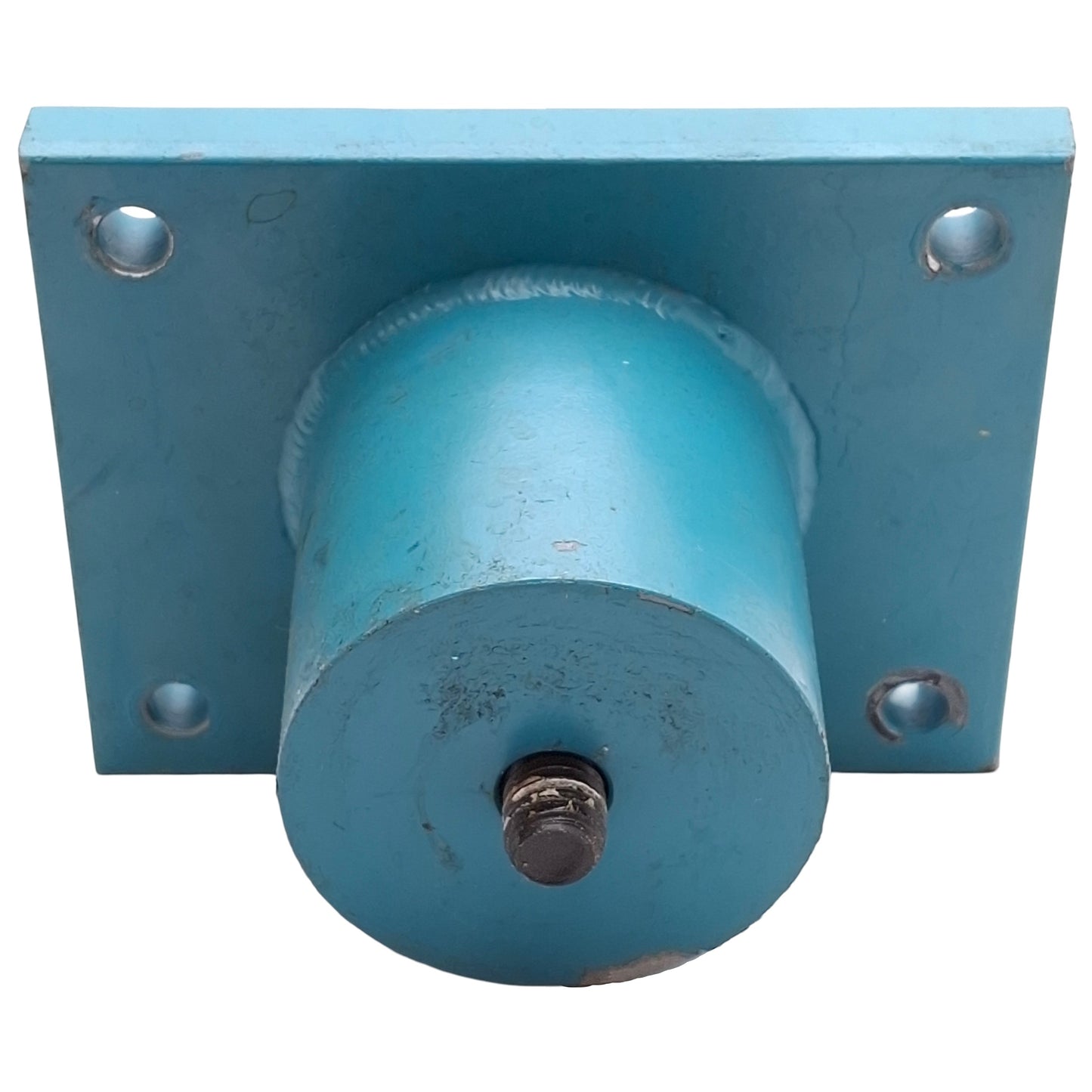 Used Heavy Duty Flange Mount Steel Caster Plate, 5" x 4" x 2.75", ø0.5" ID Stem Hole