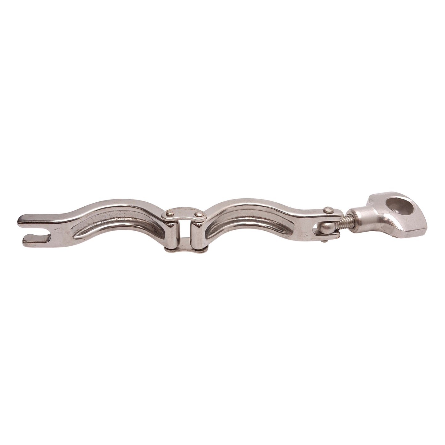 Used Lot of 4 Stainless Steel Hinged Double Pin Tri-Clamp Sanitary Fitting 1.5in