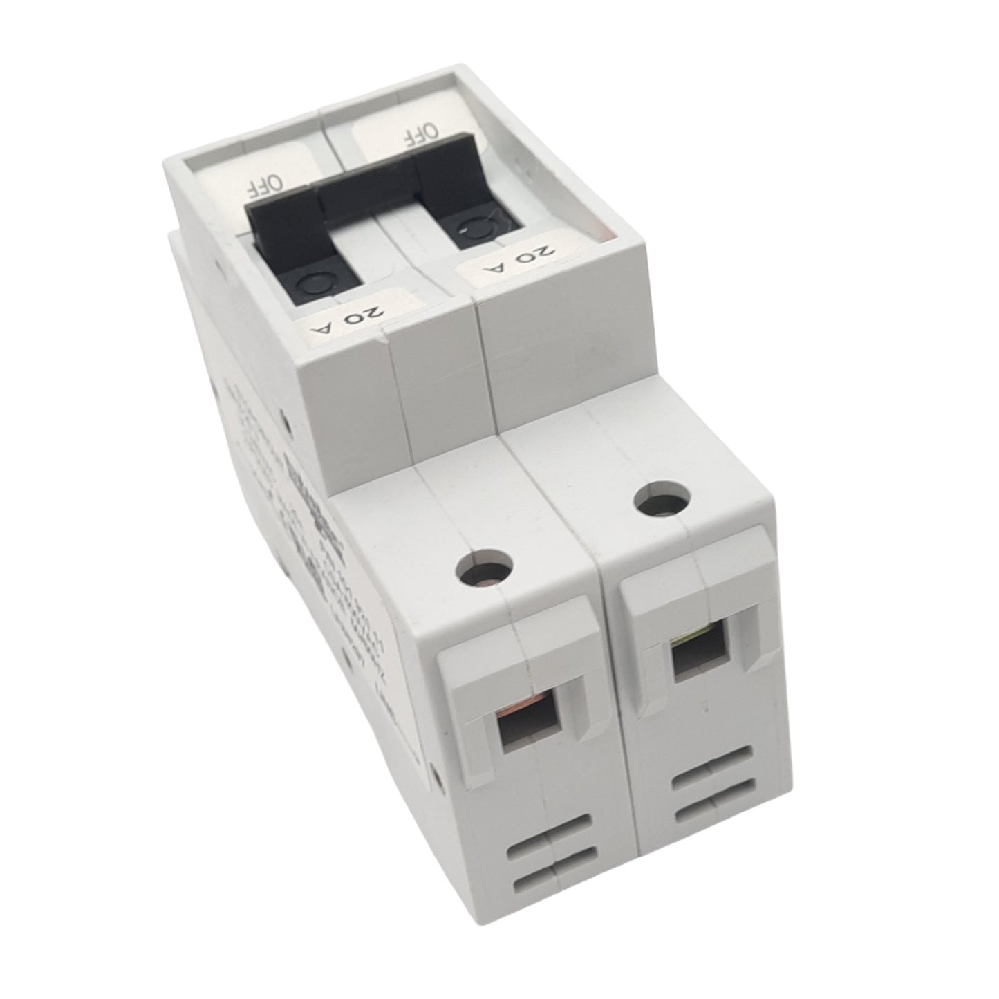 Used Entrelec GMB 20 U Miniature Circuit Breaker, 2-Pole, 20A, 240VAC Max, DIN Rail