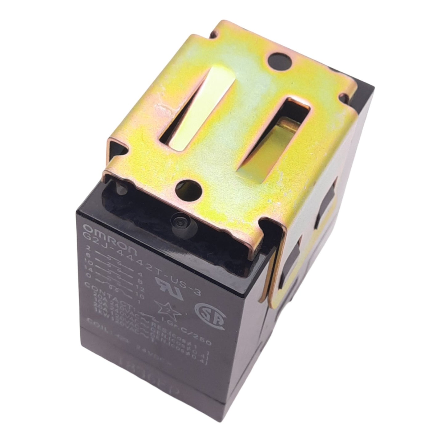 Used Omron G2J-4442T-US-3 General Purpose Relay, 4PST, 10-Pin, 120VAC 20A, 24VDC Coil
