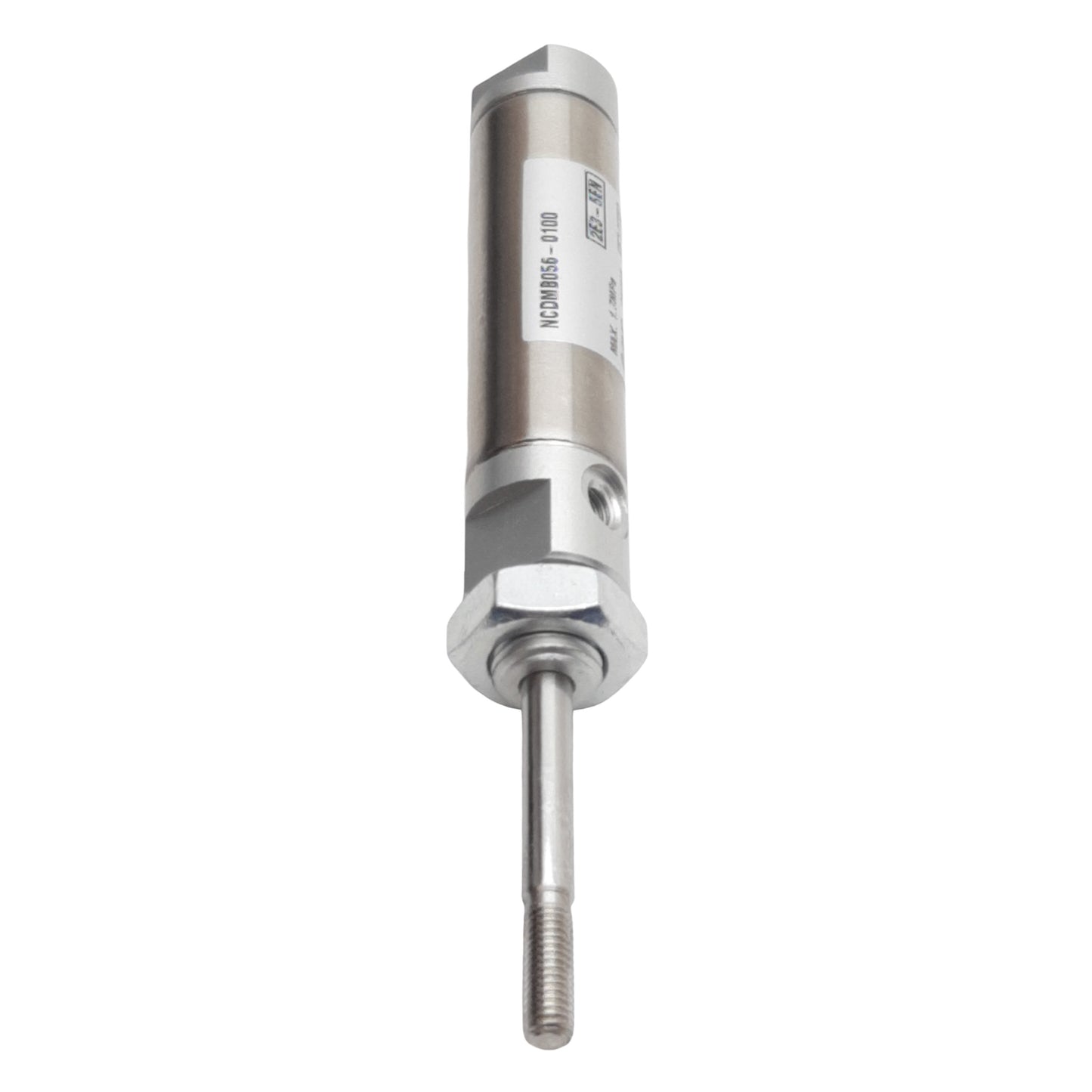 Used SMC NCDMB056-100 Pneumatic Cylinder, ø9/16in Bore, 1in Stroke, #10-32, 1.7MPa