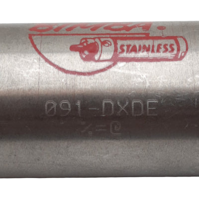 Used Bimba 091-DXDE Pneumatic Cylinder, ø1-1/16 Bore, 1in Stroke, 1/8in NPT 250psi