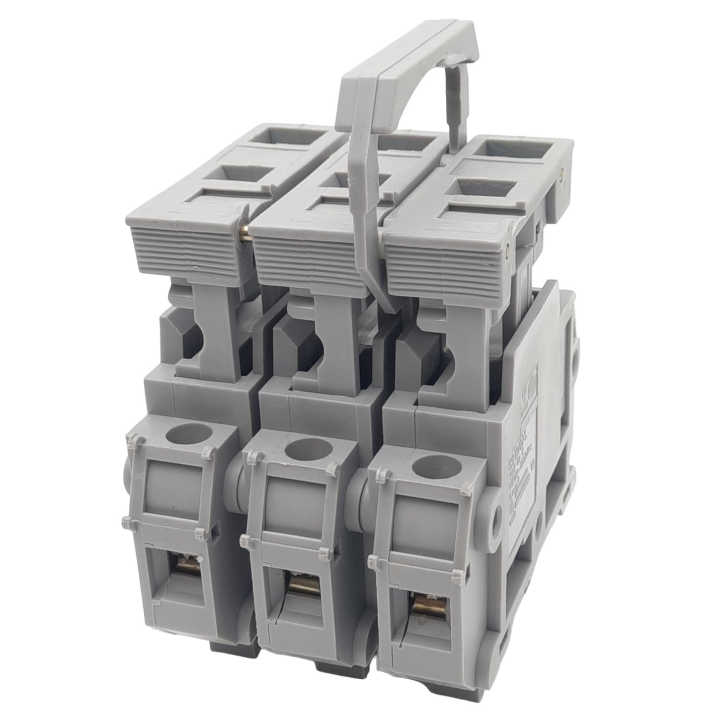 Used Entrelec MB10/22.S3 Fuse Holder, 3-Pole 10x38, 750VAC 32A Max, DIN Rail