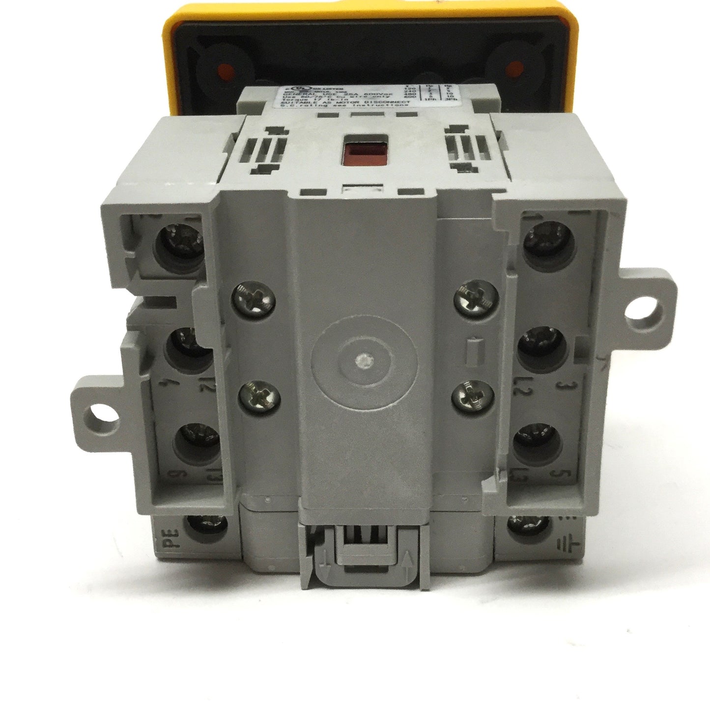 Used Allen Bradley 194E-E25-1753 Disconnect ON-OFF Switch 25A w/Handle & Earth Ground