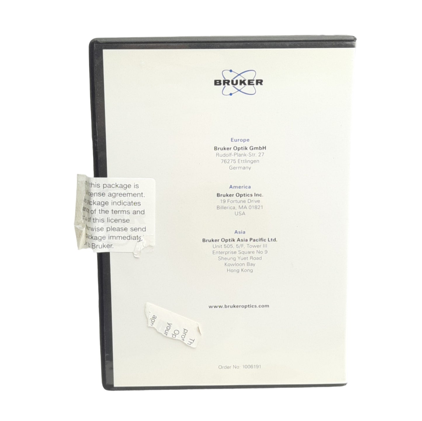 Used Bruker Optics 1009253 OPUS Validated Software Ver: 6.5 Service Pack 1 DVD & Key