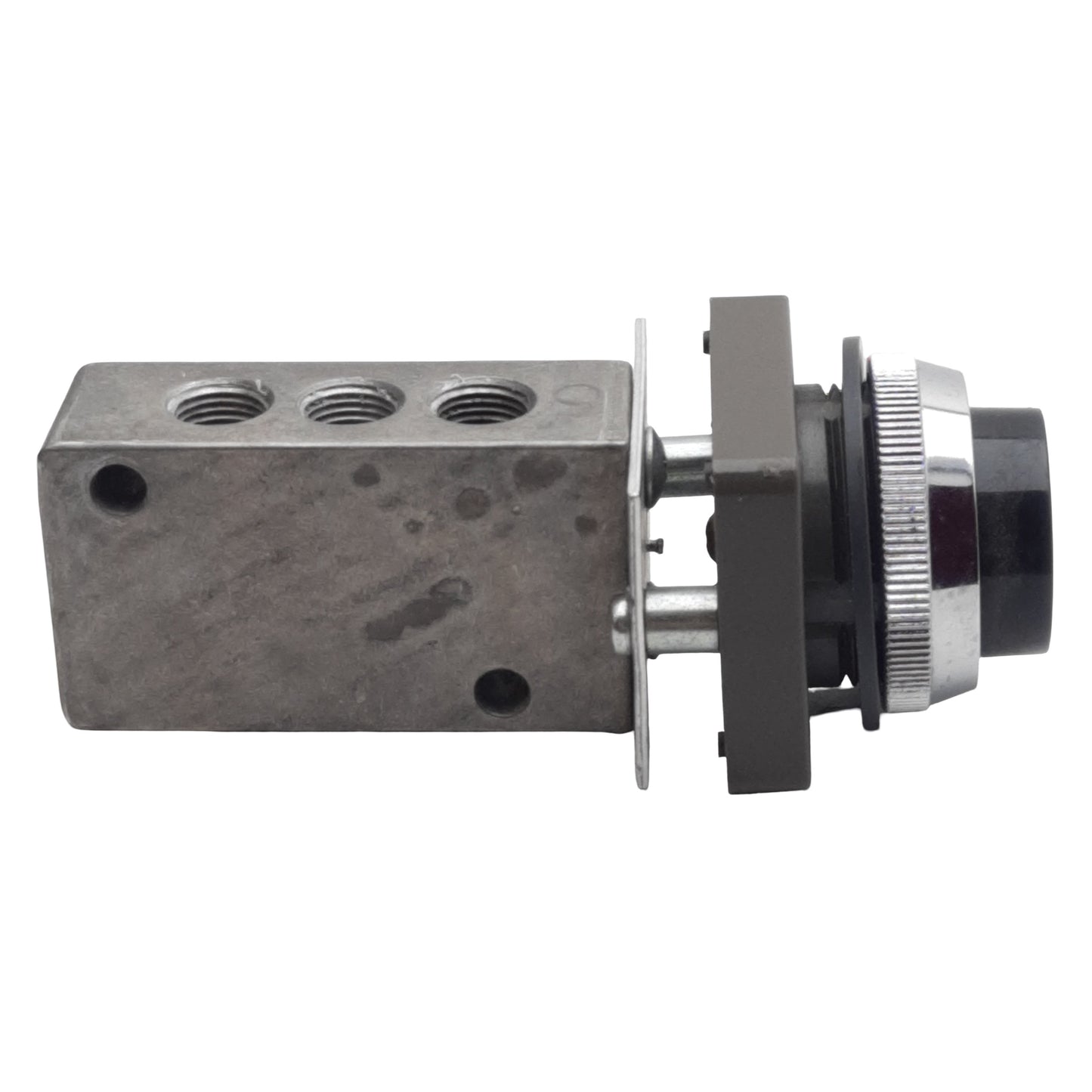 Used Mead LTV-EH-B Pneumatic Switch Valve, 5/2-Way, 1/8in NPT, 0.24Cv, 40µm, 125psi