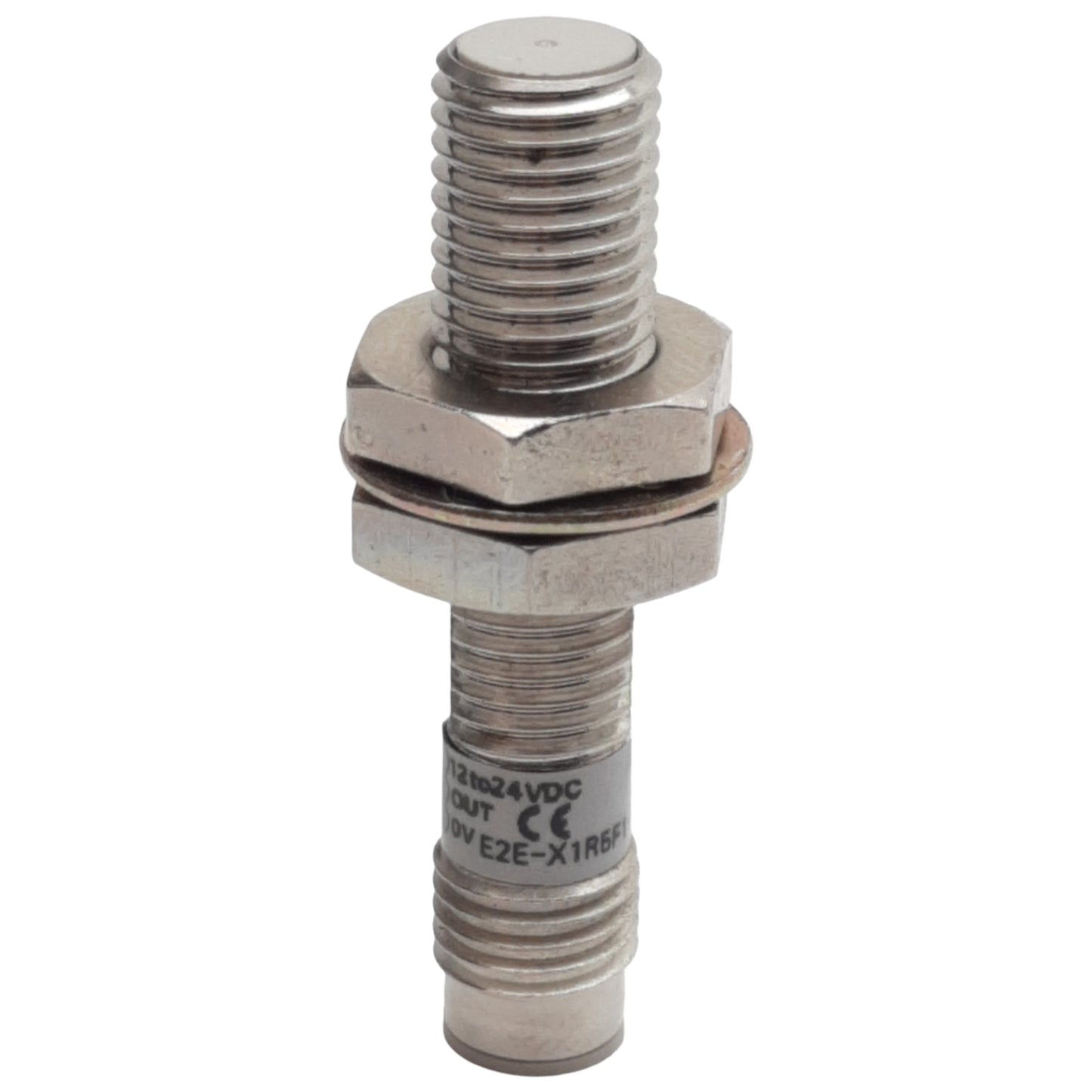 Used Omron E2E-X1R5F1-M3 Proximity Sensor, PNP N.O., 1.5mm Range, 12-24VDC, 4-Pin M8
