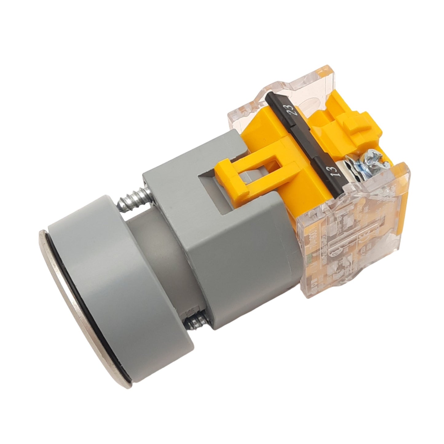 Used EAO 704.900.1 Yellow Arrow Momentary Push Button, ø22mm, 1NO, 600VAC 10A Max