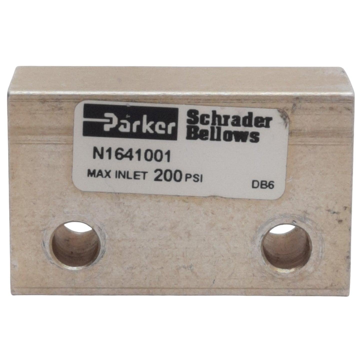 Used Parker N164 1001 Shuttle Valve 1/8in NPT Thread, 3-200PSIG Pressure, 0.219in