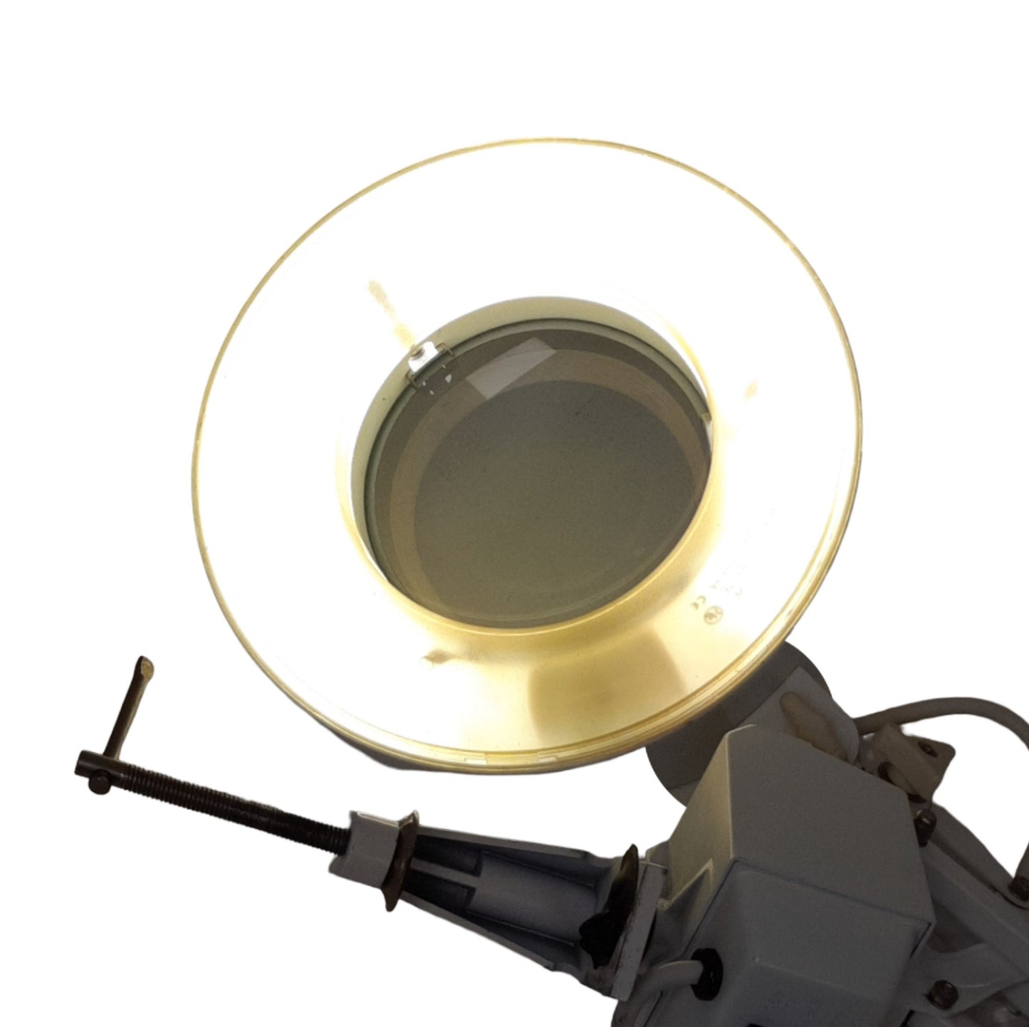 Used LTS E78751 Articulating Illuminated Magnifier, 120VAC, 22W Lamp, Desk Mount