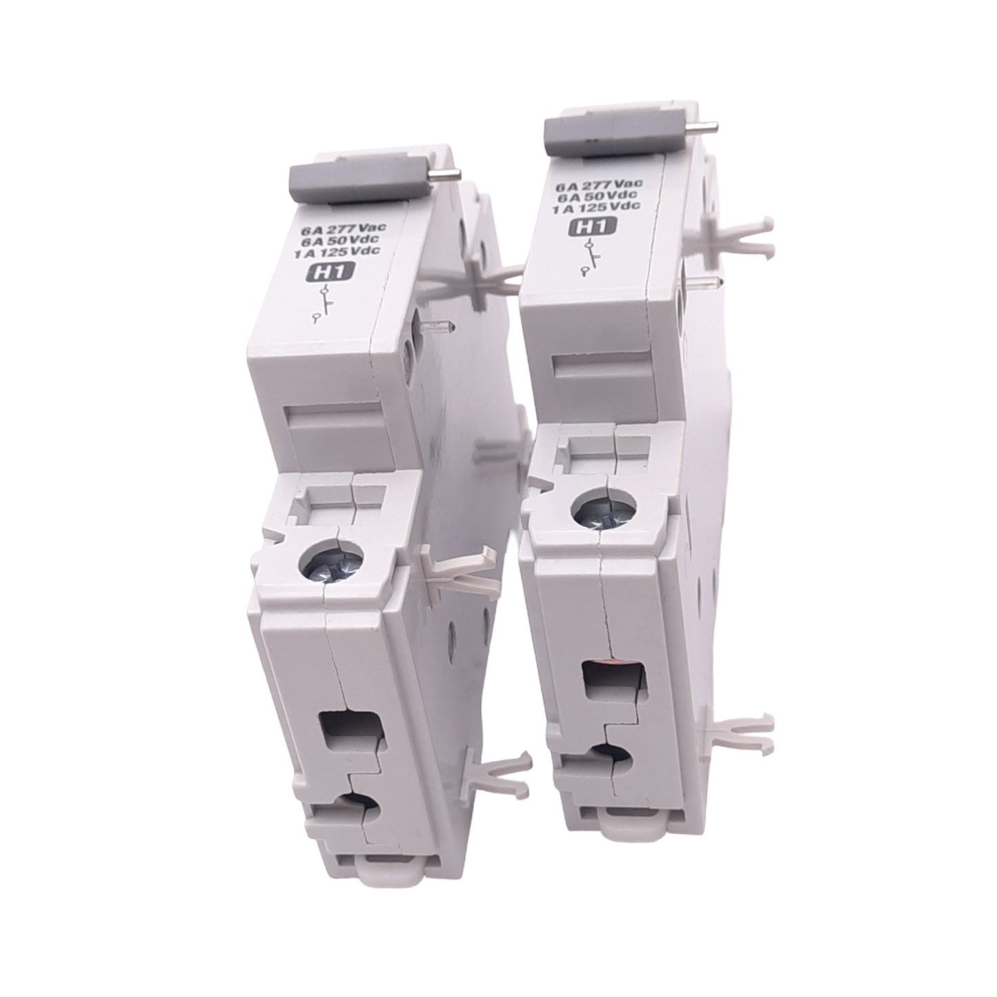 Used Lot of 2 Allen Bradley 1492-ACBH1 Auxiliary Circuit Breakers, 1-Pole, 1A 125VDC