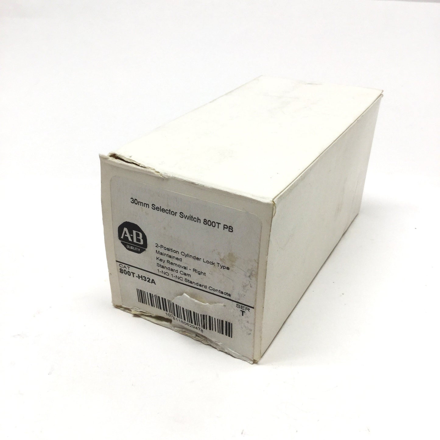 New Allen Bradley 800T-H32A Keyed Selector Switch, 2-Position, Maintained, 1NO-1NC