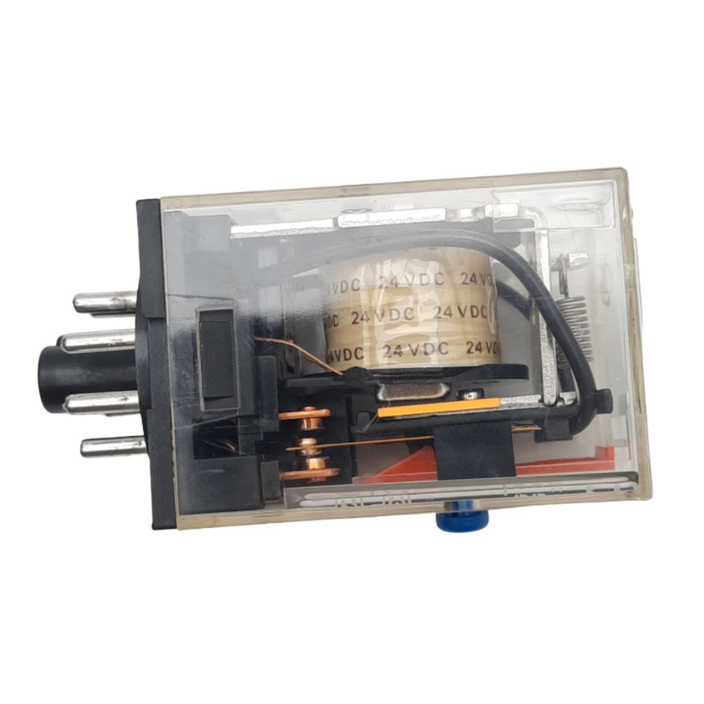 Used Omron MK2P-S-DC24 Plug-In Relay, DPDT, 8-Pin, 250VAC 10A Max, 24VDC Coil