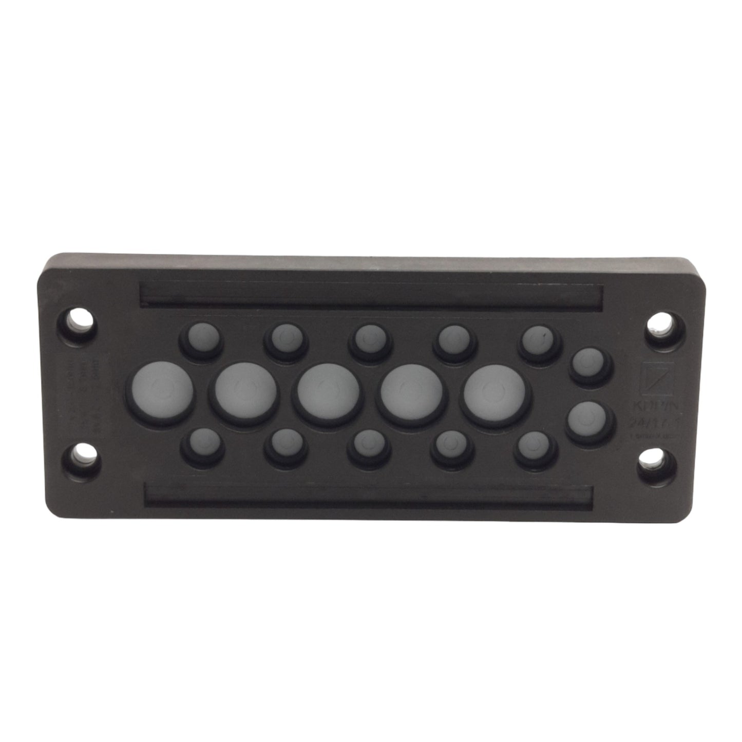 Used Murrplastik 87301151 KDP/N 24/17-1 Cable Entry Plate 4.4" x 1.4", *Broke Tab*