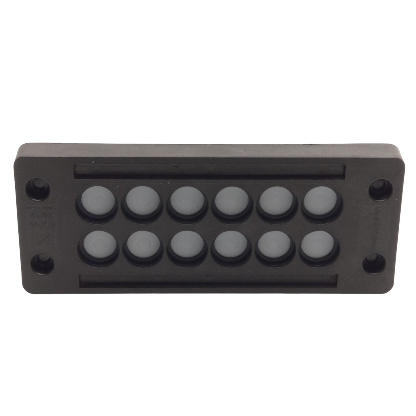 Used Murrplastik 87301120 KDP/N 24/12 Cable Entry Plate 4.4" x 1.4", *Rear Tab Broke*