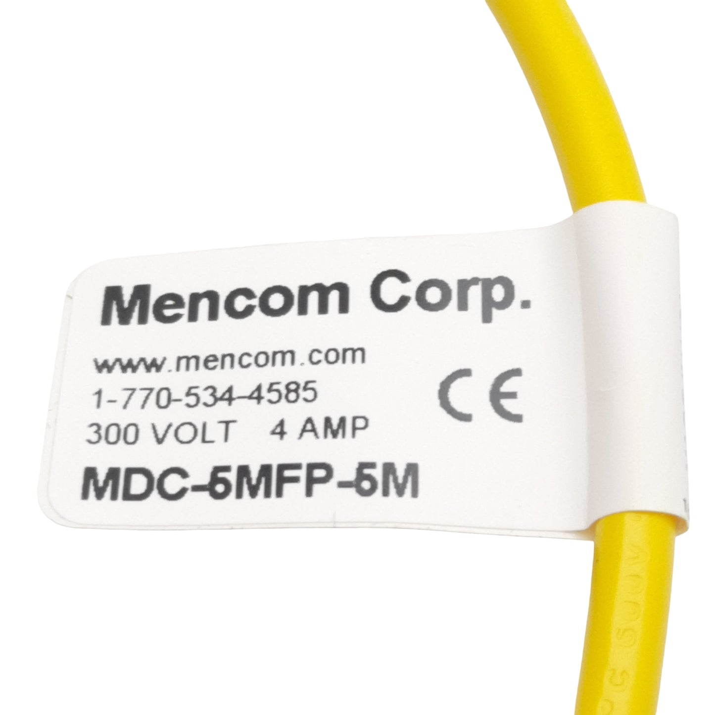 New Mencom MDC-5MFP-5M Cordset, 5-Pin M12 Male to 5-Pin M12 Female, 300VAC 4A, 5m