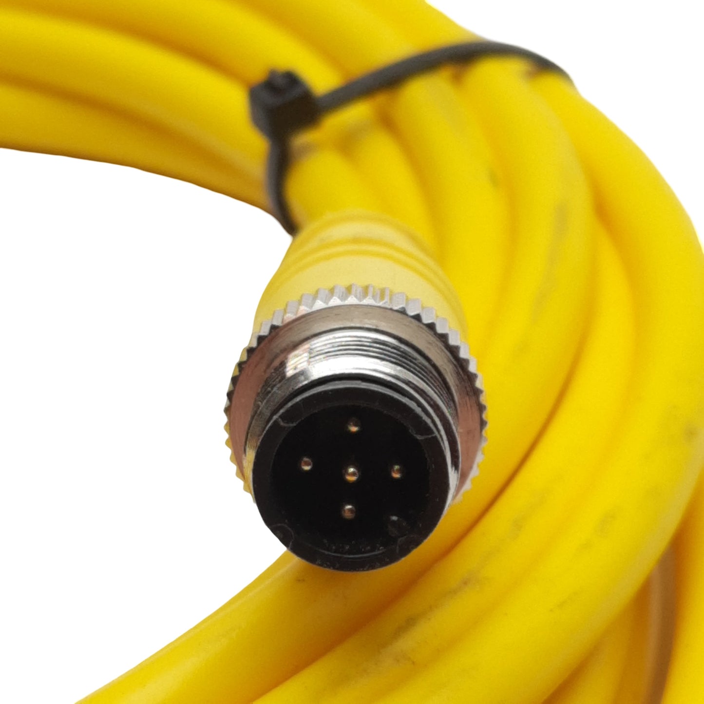 Used Mencom MDC-4MFP-5M Cordset, 4-Pin M12 Male to Female 300VAC/VDC 4A, 5m