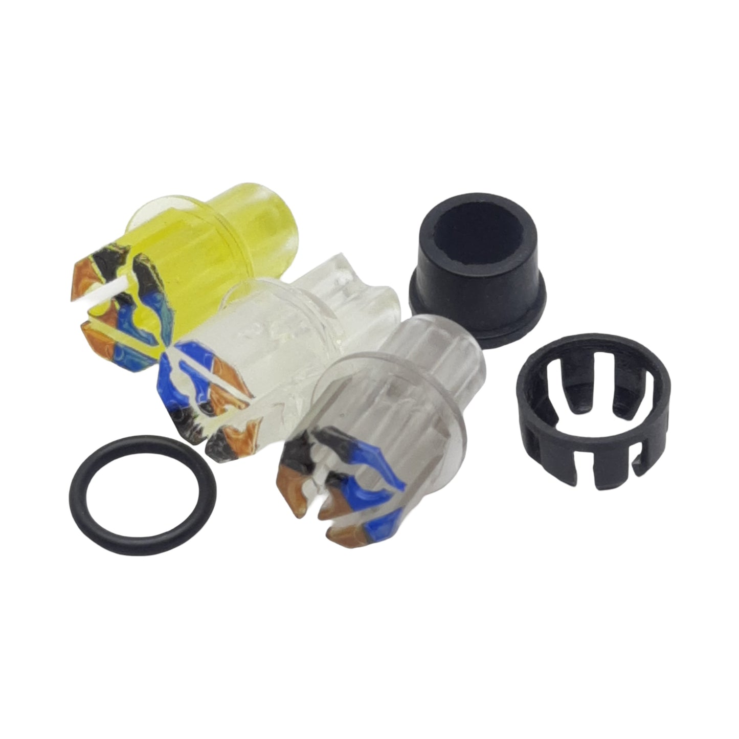 New Lot of 2 Mencom NAN-T-3FP-FW Connector 3-Pin M8 Female, 60VAC/DC 3A, 4-5mm Range