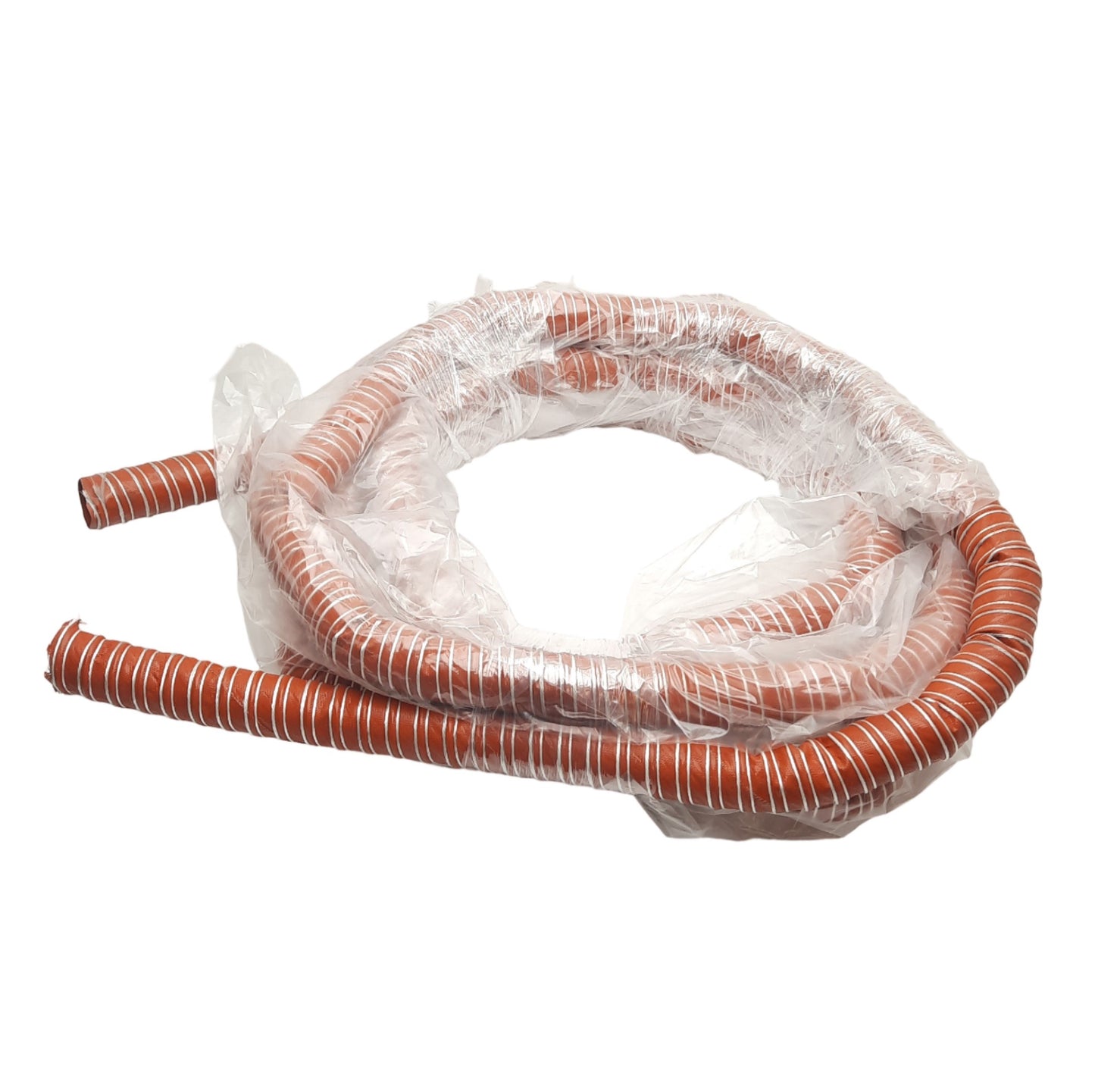 Used High Temperature Material Feed Hose, 1in ID x 17ft, Two Ply Silicone Wire Lined