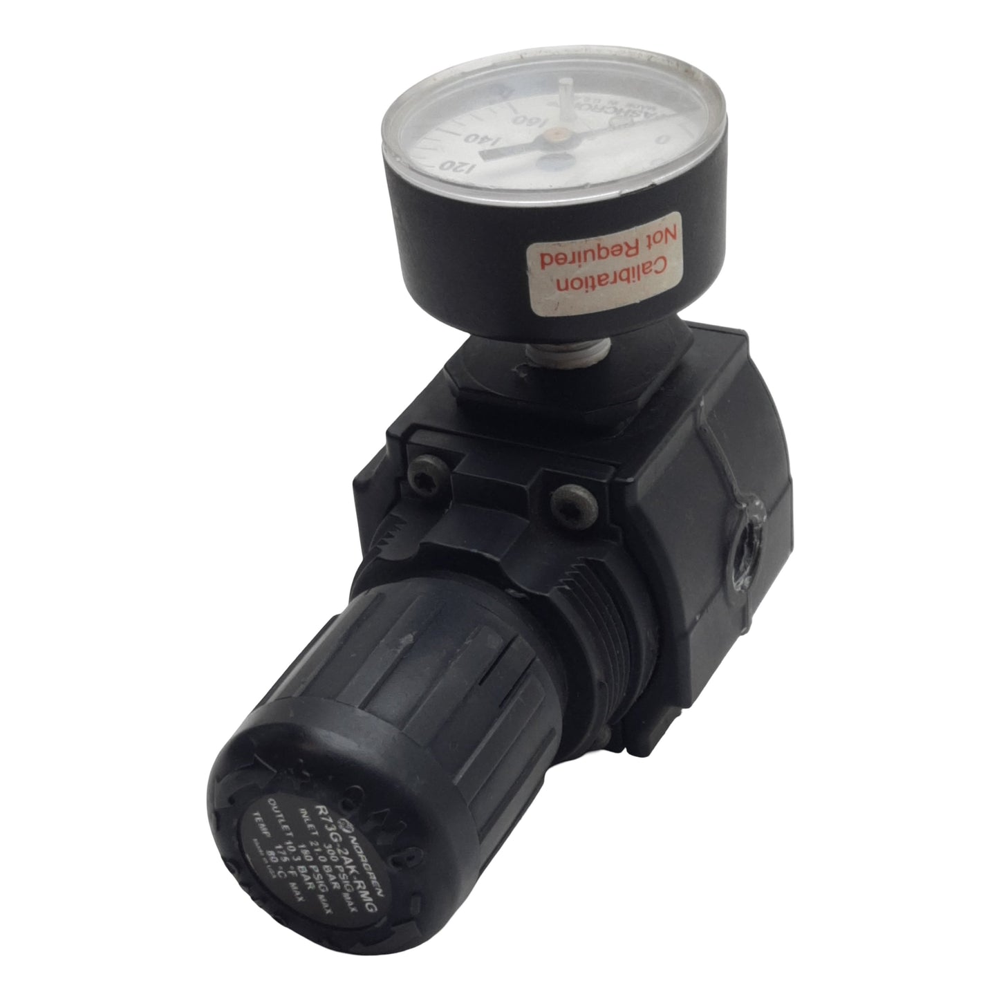 Used Norgren R73G-2AK-RMG Pressure Regulator, 1/4" PTF, 300psi In 150psi Set, 127scfm