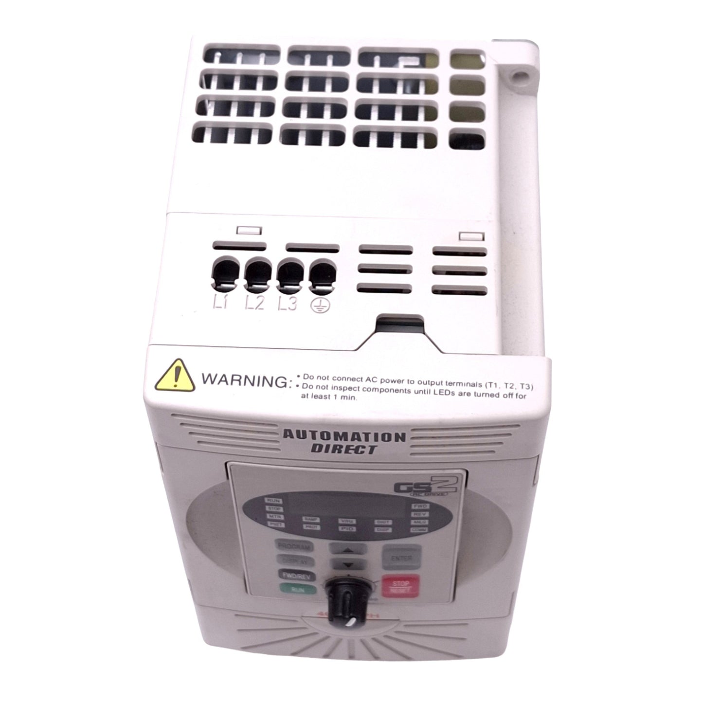 Used Automation Direct GS2-41P0 Variable Frequency Drive, 3Ø 0-480V 0.1-400Hz, 1.0hp