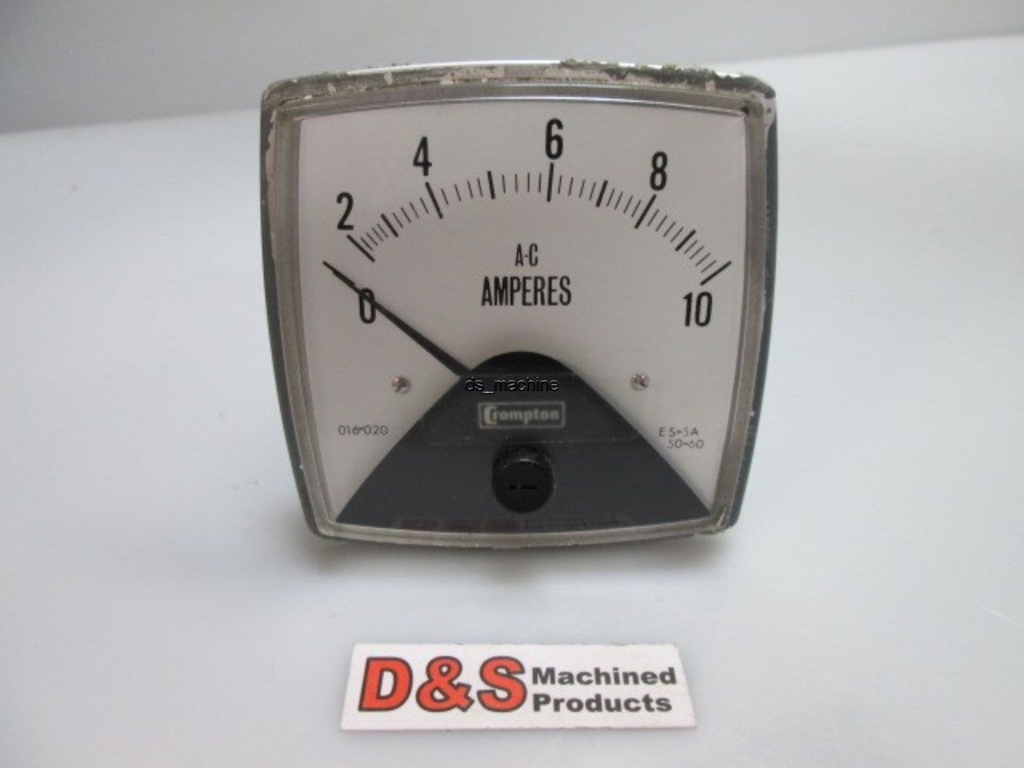 Used Crompton 016-02AA-LSMT Panel Meter 0-10A AC Amperage Gauge Amperes