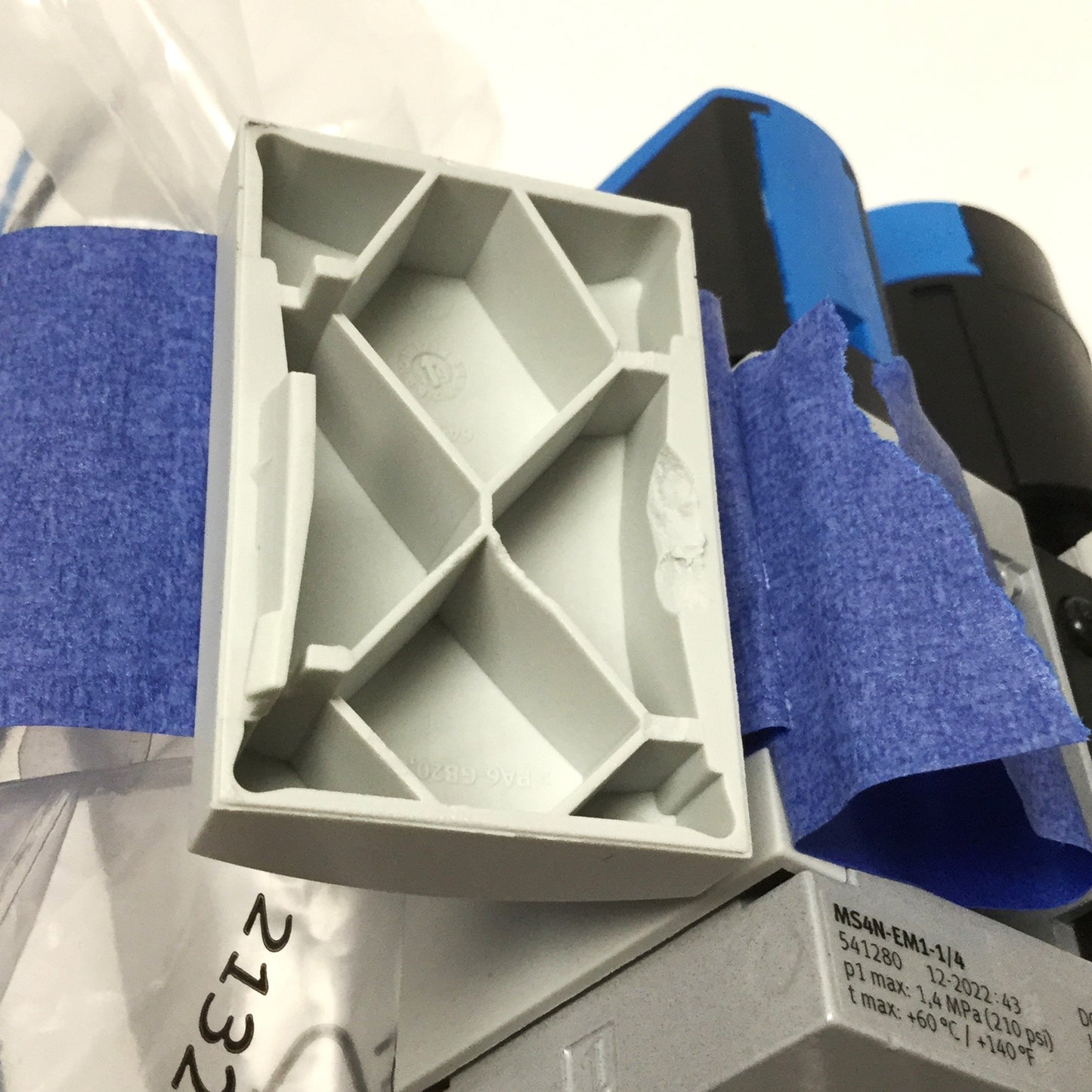 New – Open box Festo MS4N-LFR Air Prep Filter/Regulator w/Pressure Switch & Shut-Off, 1/4" NPT