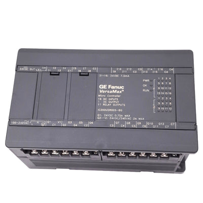 Used GE Fanuc IC200UDR005-BG VersaMax Micro PLC Controller, 100-240VAC, 24VDC/Relay