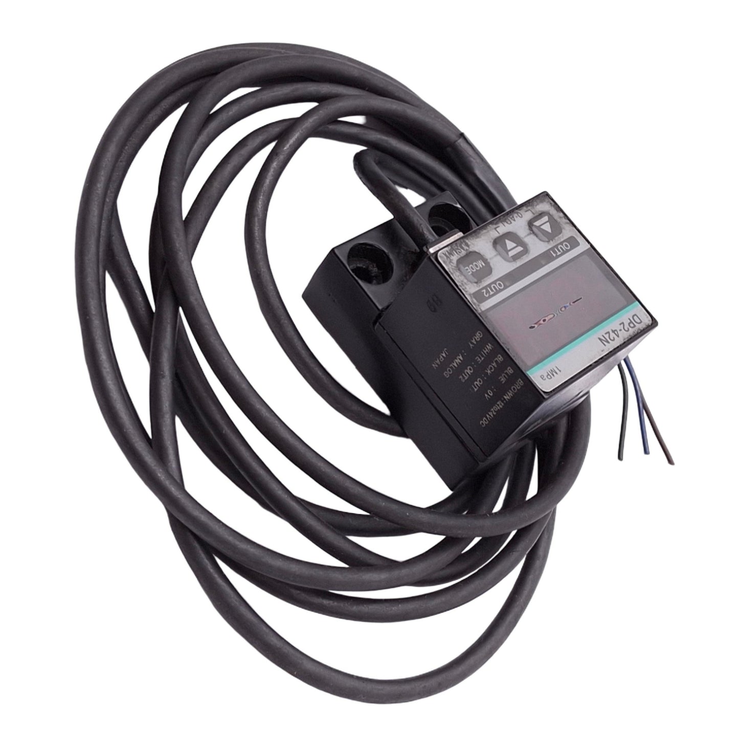 Used Panasonic DP2-42N SUNX Digital Pressure Sensor, 12-24VDC, NPN 1-5VDC, 1.0MPa Max