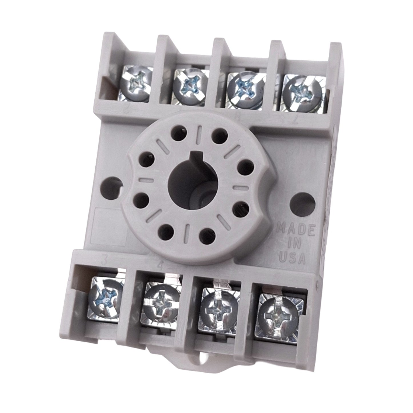 Used Lot of 4 Allen Bradley 700-HN125 Relay Sockets, 8-Pin Octal, 600V 10A, DIN Rail