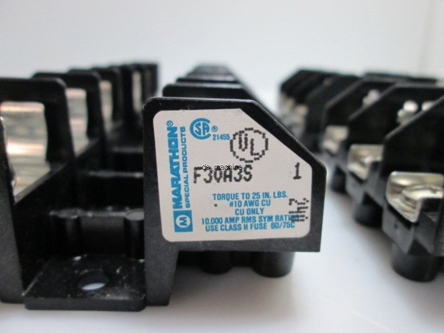 Used Lot of 4 Marathon F30A3S Fuse Holders 14x50.8mm