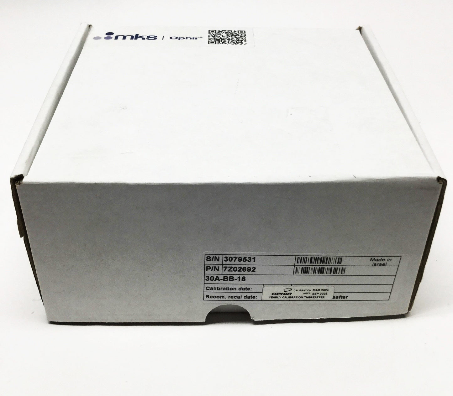 Used Ophir 30A-BB-18 7Z02692 Laser Power Sensor Ø17.5mm Aperture, 0.19-20µm, 10mW-30W